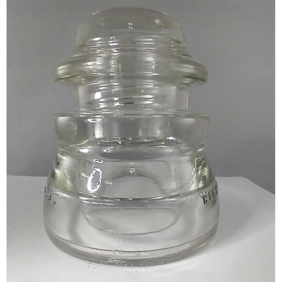 Vintage Hemingray #45 made in USA 1-51 Clear Glass Insulator. PLEASE READ - Picture 2 of 7